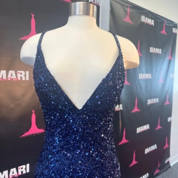 Primavera Prom Dress 3291 Navy Size 00 NWT - Picture 3 of 4